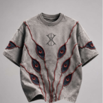 Crimson Eyes Oversized Acid Wash Graphic T-Shirt | Premium Streetwear Unisex Tee