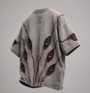 Crimson Eyes Oversized Acid Wash Graphic T-Shirt | Premium Streetwear Unisex Tee - Image 3