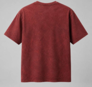 Vintage Washed Burgundy Sun Graphic Oversized T-Shirt | Premium Cotton Streetwear - Image 3