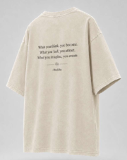 Buddha Serenity Oversized Graphic T-Shirt – Premium Washed Cotton | Front & Back Print | Unisex - Image 2