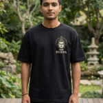 Awaken Within Buddha Oversized T-Shirt – Premium Washed Cotton | Front & Back Spiritual Graphic | Unisex