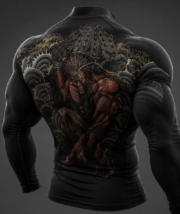 Men's Oni Warrior Compression Full Sleeve T-Shirt – Japanese Samurai Anime Gym Rash Guard | Quick Dry Athletic Wear - Image 5