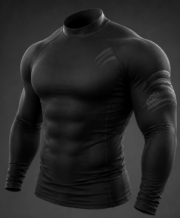Men's Oni Warrior Compression Full Sleeve T-Shirt – Japanese Samurai Anime Gym Rash Guard | Quick Dry Athletic Wear - Image 3