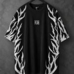 War Tribal Oversized Black Graphic T-Shirt | Premium Cotton Streetwear Tee