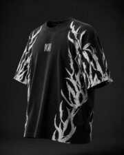 War Tribal Oversized Black Graphic T-Shirt | Premium Cotton Streetwear Tee - Image 2