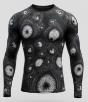 Eye Horror Compression T-Shirt – Long Sleeve Performance Gym Rash Guard | Unisex