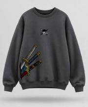 Katana Graphic Oversized Sweatshirt – Premium Fleece Anime Streetwear