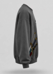 Katana Graphic Oversized Sweatshirt – Premium Fleece Anime Streetwear - Image 2