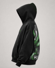 Serpent Embrace Premium Oversized Hoodie – Gothic Snake Graphic Streetwear - Image 4
