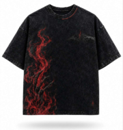 Infernal Touch Vintage Washed Oversized Graphic T-Shirt